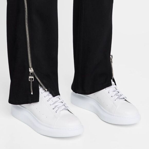 Alexander McQueen Men's Leather Oversized Low-Top Sneakers/Dust Bag size 46/13